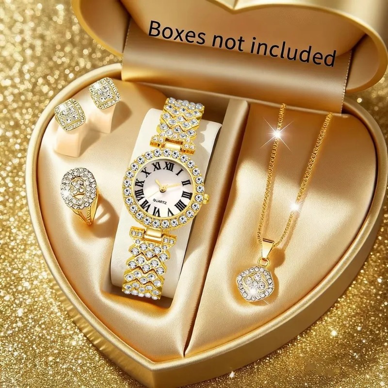 Jewelry Clasp Watches - 5 SZT. Luksusowy Zestaw Biżuterii Damskiej