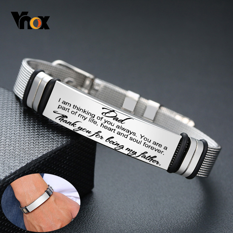 Jewelry Clasp Watches - Vnox Męskie bransoletki ze stali nierdzewnej