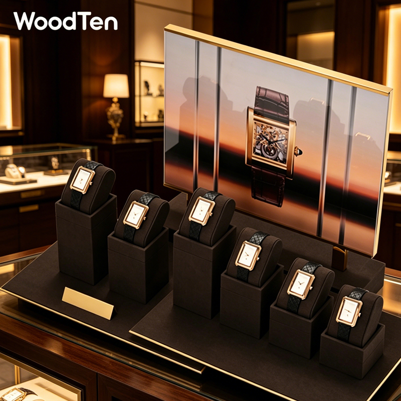 Jewelry Stand Watches - Stojak na zegarki WoodTen z mikrofibry,