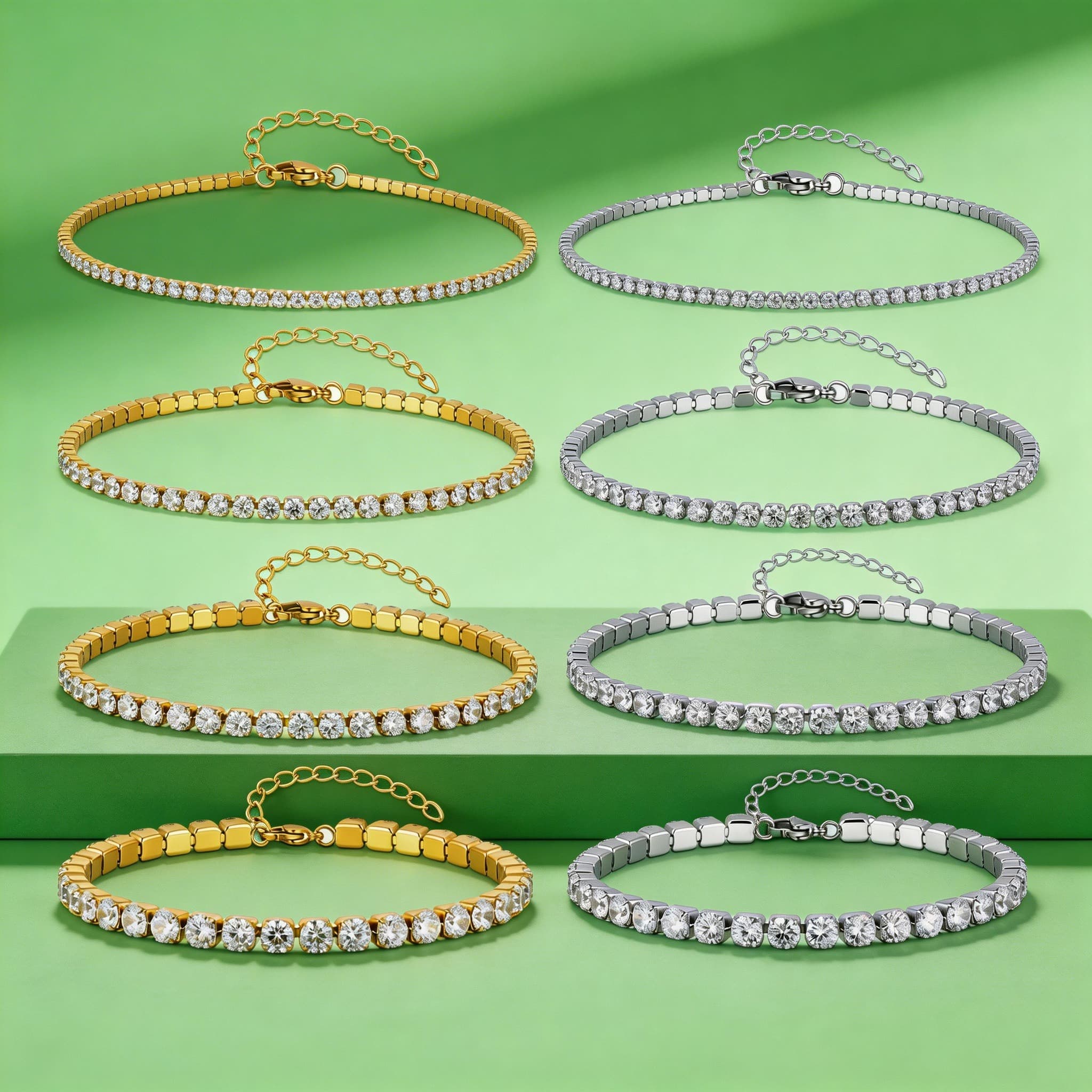 Jc Jewelry & Watches Photos - Luksusowa bransoletka na kostkę z cyrkoniami