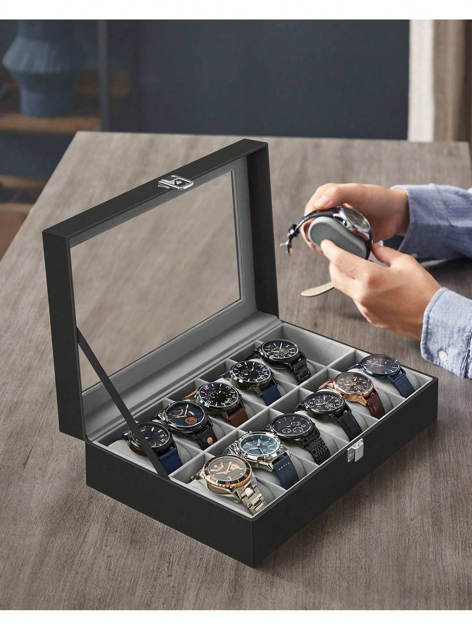 Pudełko na zegarki z 12 przegr – Jewelry Stand Watches recenzja i cena
