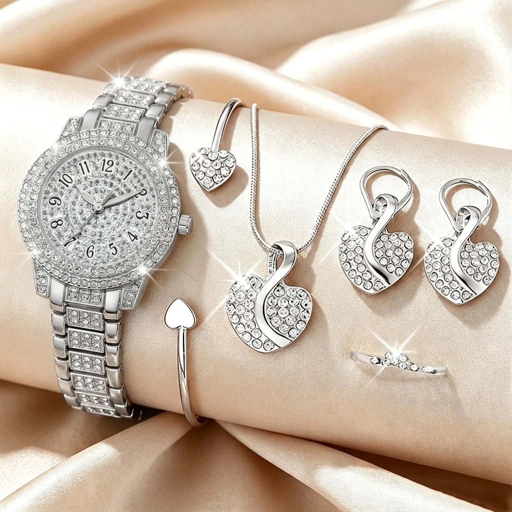 6 SZTUK Modny Zestaw Biżuterii – Jewelry Clasp Watches recenzja i cena
